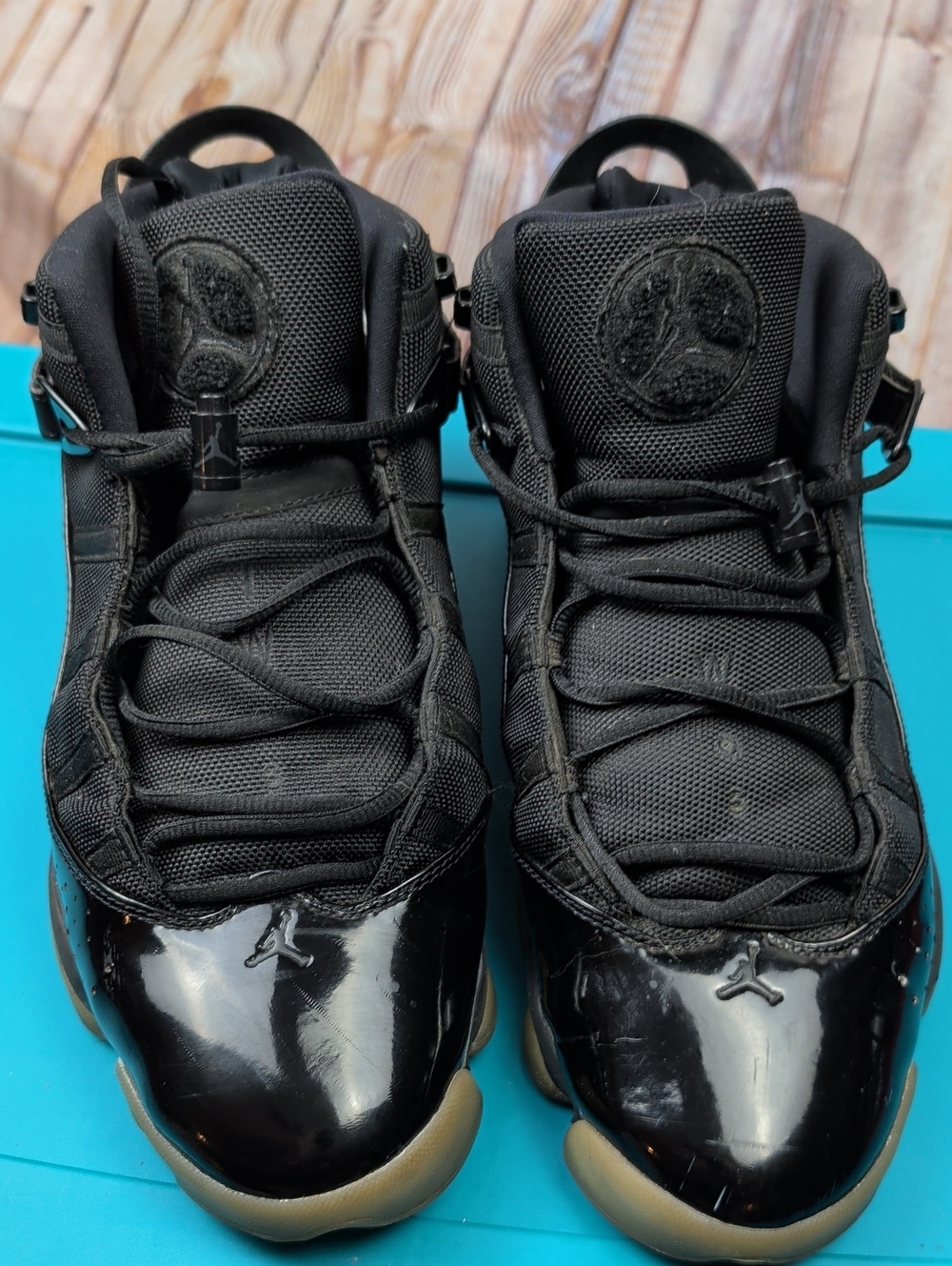 Air Jordan Six Rings Black Ice Basketball Shoes 322992-011 Size 14